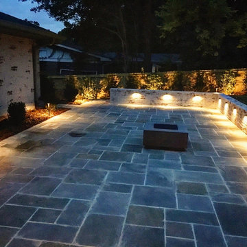 Patio Update/Reconstruction, Brick Columns, Ornamental Gates, Lighting