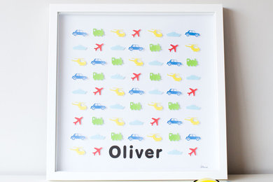 Personalised transport for a child's bedroom