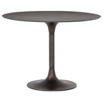 Four Hands - Simone Bistro Table-Antique Rust - Classic tulip shaping in textural cast-aluminum makes for a modern bistro table. Finished in antique rust to bring out alluring highs and lows. Great indoors or out '" cover or store indoors during inclement weather and when not in use.