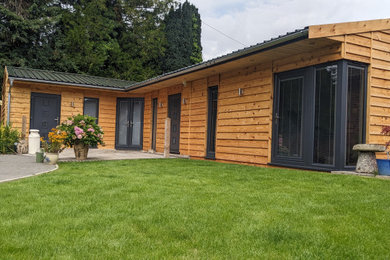 This is an example of a modern garden shed and building.