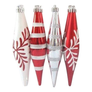 Red//Green//White 10 Queens of Christmas WL-ORN-Finial-RE//GR//WH Finial Ornament