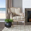 Baxton Studio Charlemagne Accent Chair in Brown and Beige