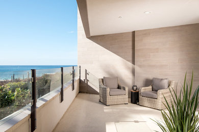 Mid-sized beach style patio photo in San Diego
