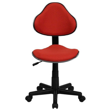 Pemberly Row Modern Ergonomic Office Swivel Chair in Red Finish