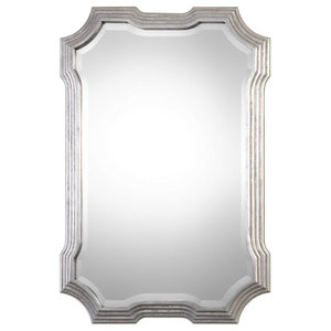 Uttermost Elara Mirror Antiqued, Uttermost Elara Antiqued Silver Wall Mirror