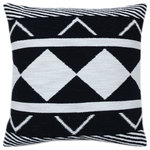 Master Weave - Black & White Machine Woven Brainard Throw Pillow, 20" x 20" - Add the finishing touches to your home with our beautiful throw pillows! Made with style and fashion in mind, our pillows look great with all types of home d�cor. Made from the finest material and artisan crafted, you will be sure to shock and awe with this new pillow.