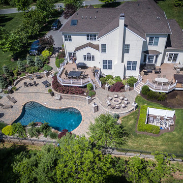 Chester NJ 2 Landscape Design & Construction + In Ground Pool / Spa / Waterfall