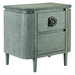 Sunpan 104099 Emery Nightstand Antique Silver Ash Gray Finish Midcentury Nightstands And Bedside Tables By Hedgeapple