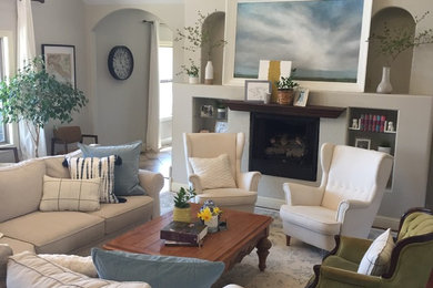 Example of a family room design in Other