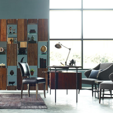 Industrial Loft Home Office Design