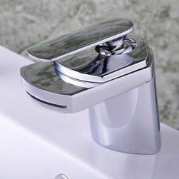 Single Handle Chrome Centerset Waterfall Bathroom Sink Faucet (T0701) - Bathroom Sink Faucets
