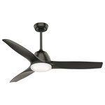 Casablanca - Casablanca 59285 52``Ceiling Fan Wisp Noble Bronze - A contemporary design with a little flare of retro, the Wisp LED ceiling fan brings a balance of finesse and joviality into your home. The unique curvature in the blades adds a touch of personality to an otherwise clean, elegant design. The Wisp features an integrated light kit with a dimmable, energy-efficient LED bulb that shines a soft light through cased white glass. The result is a composition with an elegant, airy aura that will inspire joy and comfort throughout the entire room.