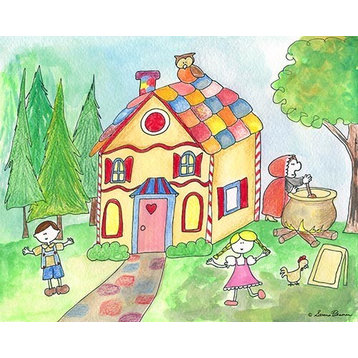 Hansel and Gretel, Ready To Hang Canvas Kid's Wall Decor, 24 X 30