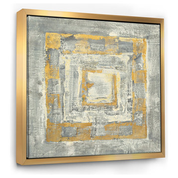 Designart Gold Glam On Gray Tapestry I Transitional, Gold, 30x30