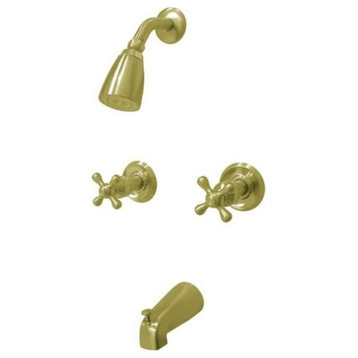 Kingston Brass Polished Brass Magellan Two Handle Tub & Shower Faucet KB242AX