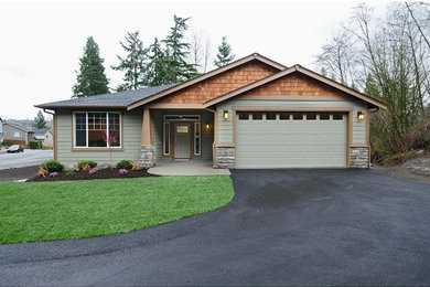 Inspiration for a craftsman exterior home remodel in Seattle