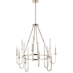 Kichler Lighting - Kadas Chandelier With Clear Crystal Glass Polished Nickel - The Kadas 40.75" 8 light chandelier light with Art Deco glamour from the 1920s with clear crystal glass and Polished Nickel finish. A perfect addition in several aesthetic environments, including traditional, transitional and modern.