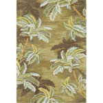 KAS - KAS Sparta 3102 Moss Palm Trees Area Rug, 8'6"x11'6" - Our Sparta Collection is an exclusively designed line of hand-tufted carpets with an antique finish. These rugs are made in China using high density Chinese wool. Classic and new designs in floral and other styles have been constructed using current color trends. These rugs are finished with a vintage vegetable-dyed look and abrash effect. The combination of fresh colors, striking design and a rustic finish gives this collection unique trend-setting characteristics.