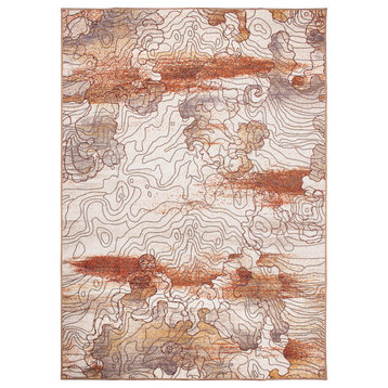 My Magic Carpet Vienna Abstract Natural Rug, 5'x7'