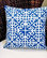 Artisan Pillows Outdoor 18" Indigo Blue Geometric Throw Pillow, Set of 2, Throw