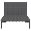 vidaXL Patio Sofa 2 Pcs Chair with Cushions for Garden Half Round PE Rattan
