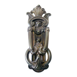 Large Cast Brass Baroque Door Knocker - Door Knockers