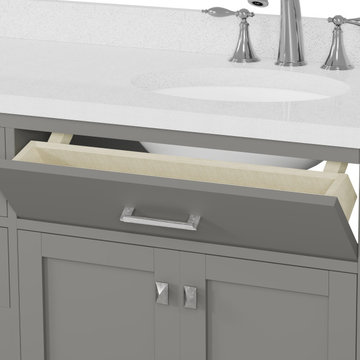 Caroline 72'' Grey Bathroom Vanity