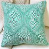 High End Green Bubbly Modern Geometric Accent 20x20 Throw Pillow