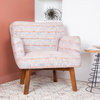 Saskia Arm Chair, Pale Pink