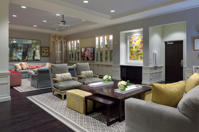 Elegant living room photo in Dallas