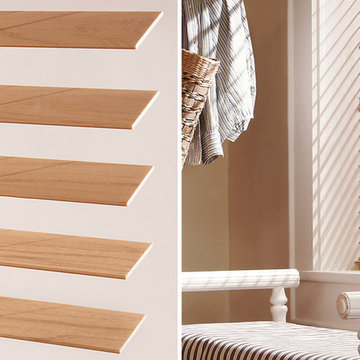 LIGHT FAUX WOOD BLINDS - Hunter Douglas Everwood faux wood blinds - Entry