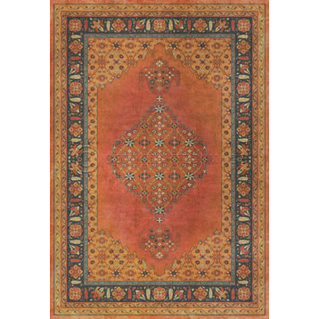 Vintage Vinyl Floorcloth Mats, Persian Bazaar Agra Mughal, 70x102