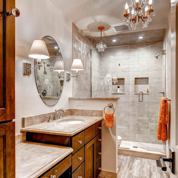 Charming Designer Details for this Master Bath