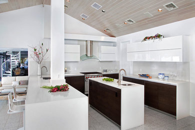 This is an example of a contemporary kitchen in Dallas.