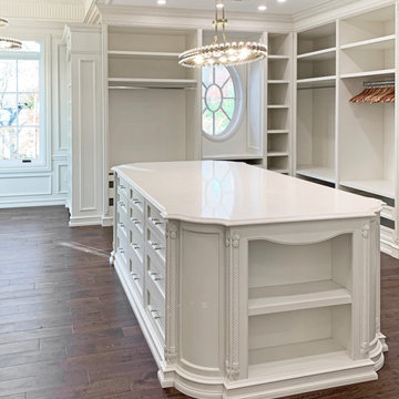 Elegant White Closet in Saddle River, NJ.