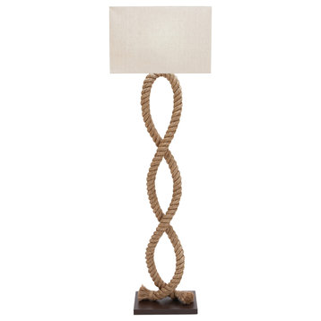 Rustic Brown Jute Rope Floor Lamp 67671