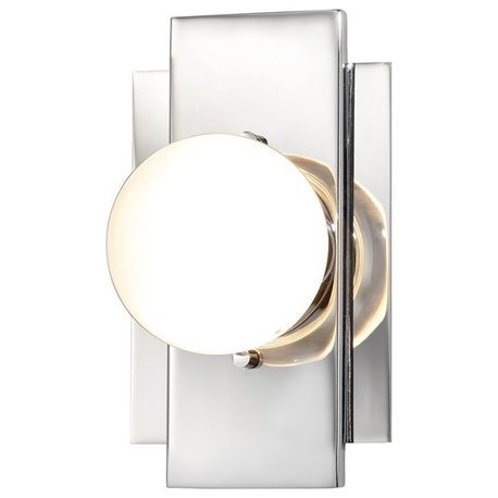 Fusion Luna 1-Light LED Wall Sconce FSN-4041-CLOP-CROM - Polished Chrome