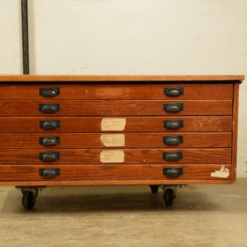 Antique Oak Flat File Cabinet Restoration
