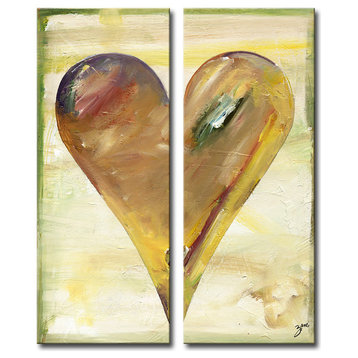 Heartwork "Clay" 2-Piece Canvas Art Set, 30"x12"