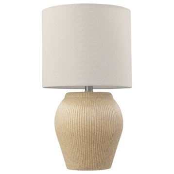 Globe Electric 91005991 Emilia 18" Tall Vase Table Lamp - Soft Beige