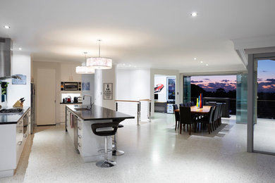 Inspiration for a large contemporary kitchen in Perth.