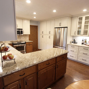 Updated Existing Kitchen with Soffit Removal and New Upper Cabinets