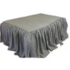 Medium Gray Linen Bedspread, Linen Bed Cover, King, Bedspread Only