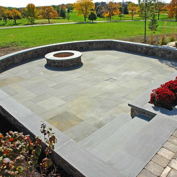Outdoor Fire Pit, Built-In-Grill, Dining & Living Area