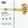 VIGO Elan E-class 60" x 76" Frameless Sliding Shower Door, Matte Gold