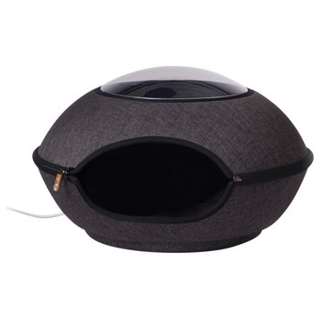 K&H Pet Products Thermo-Lookout Cat Pod Gray 21"x21"x7.5"