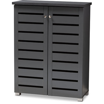 Adalwin Entryway Shoe Storage Cabinet - Dark Gray