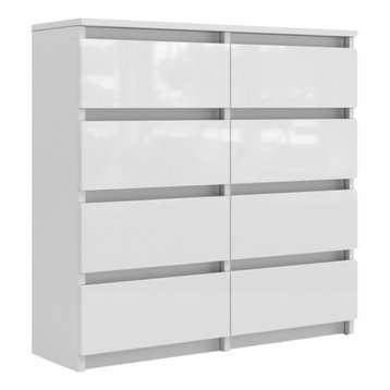 AJAX Dresser, White/White Gloss
