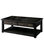 Rustic Coffee Table, Rectangular Top With Lower Shelf and 2 Drawers, Dark Oak
