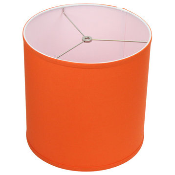 FenchelShades Drum Lampshade 12"x12"x12", Linen Carrot
